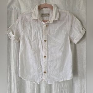 Zara | Cotton Linen Button Down Shirt